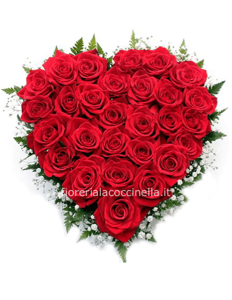STANDARD CUORE 12 ROSE ROSSE