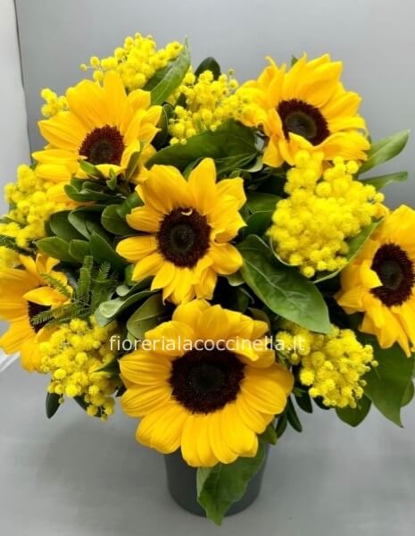 Bouquet Girasoli & Mimosa