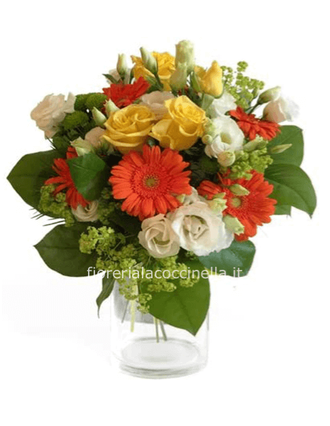 Bouquet fiori Misti tonalità Giallo/Arancio