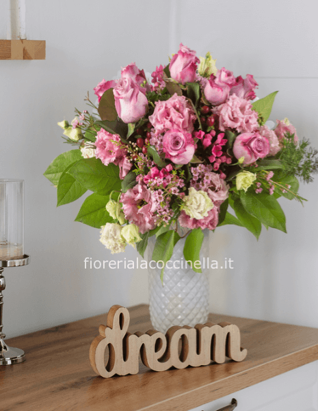 Bouquet fiori Misti tonalità Rosa/Bianco