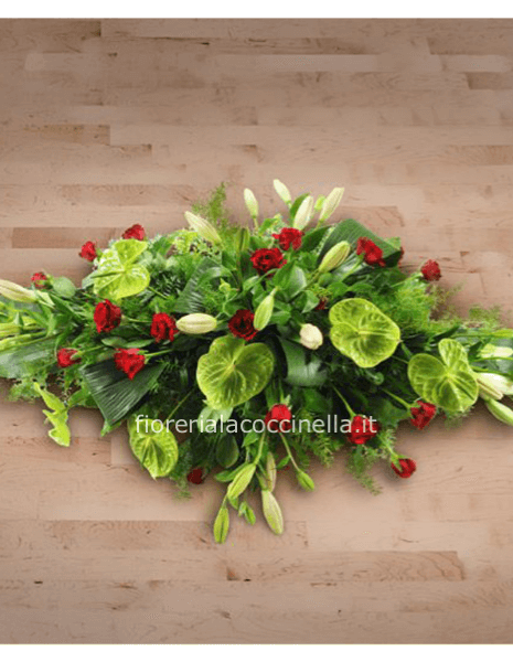 Cuscino Funebre Anthurium & Rose