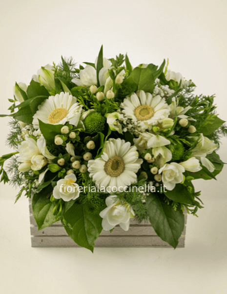 Cesto Fiori Misti Bianchi