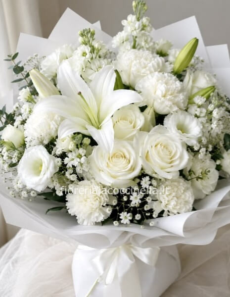 Bouquet di fiori Misti tonalità Bianco