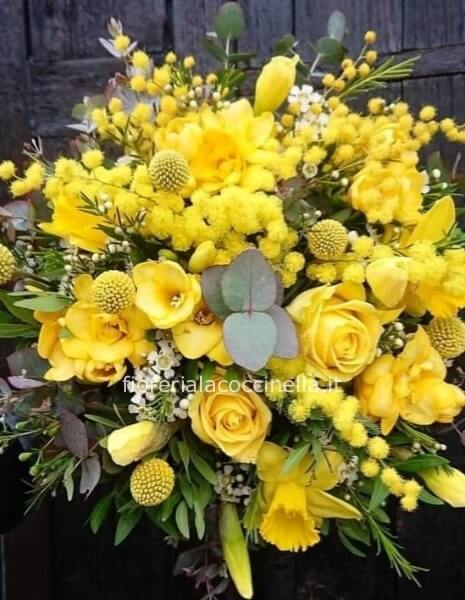 Bouquet di Fiori Misti Gialli & Mimosa
