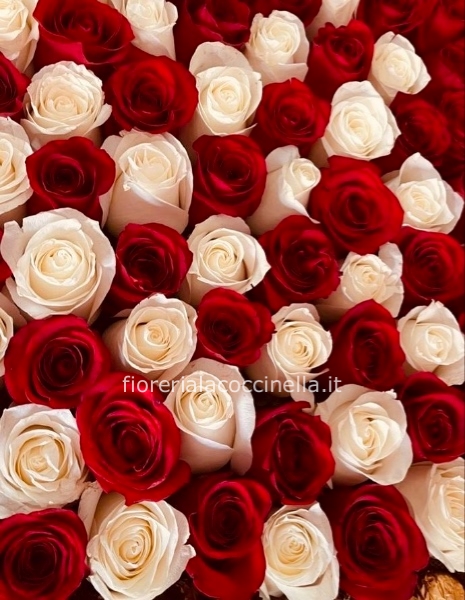 Bouquet Rose Rosse & Bianche