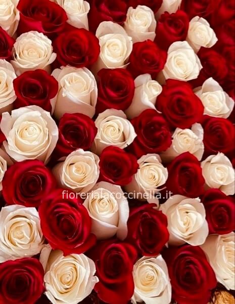Bouquet Rose Rosse & Bianche