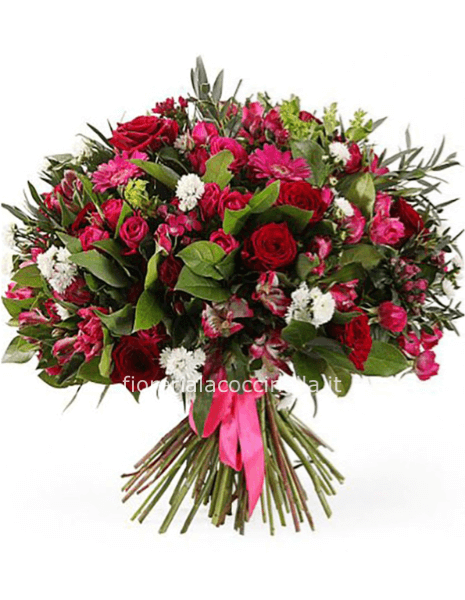 Bouquet Rosso, Bordeaux & Fucsia