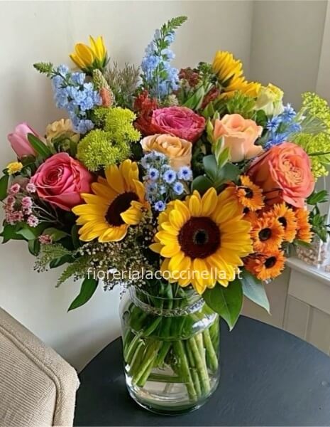 Bouquet Girasoli & Fiori Colorati