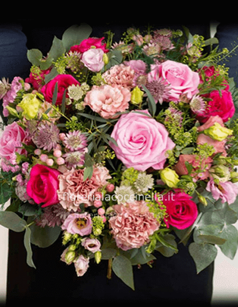 Bouquet fiori Misti tonalità Rosa/Fucsia