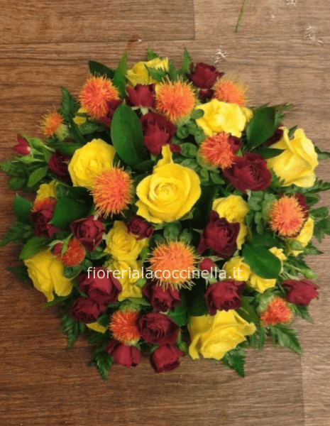 STANDARD COMP. FUNEBRE TONDA GIALLO /ROSSO