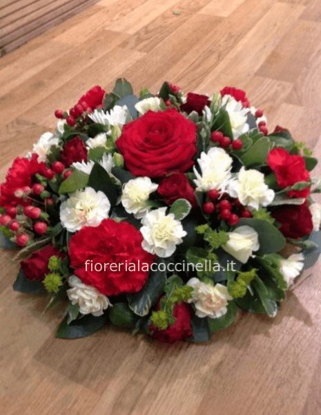 STANDARD COMP. FUNEBRE TONDA BIANCO /ROSSO