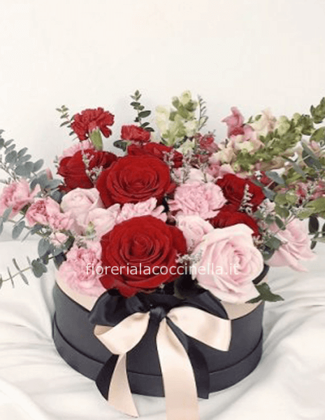 Flower Box Rose Rosso & Rosa