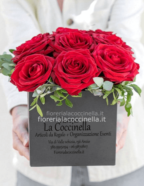 Flower Box Rose Rosse