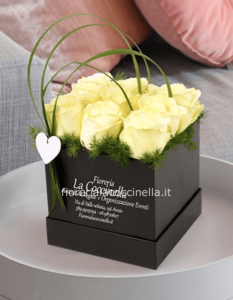 Flower box Rose Bianche
