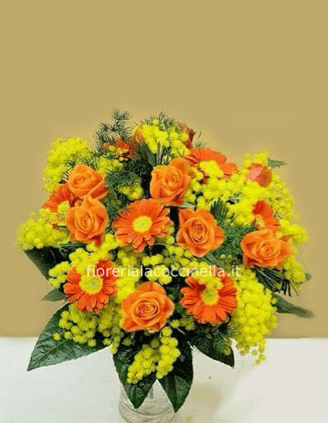 STANDARD FIORI MISTI ARANCIO & MIMOSA