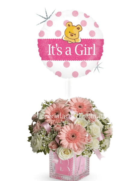 Flower Box Fiori Misti & Palloncino