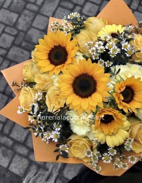 Bouquet di Girasoli & Fiori Misti Gialli