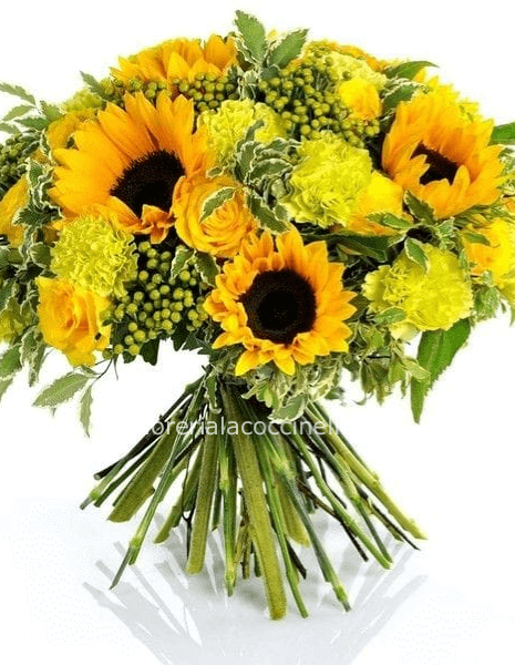 Bouquet di Girasoli & Fiori Misti Gialli