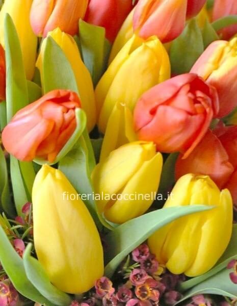 Bouquet Tulipani Giallo e/o arancio
