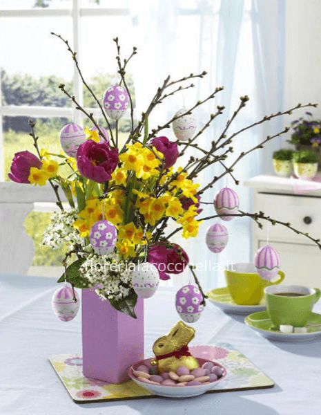 STANDARD COMP. FIORI MISTI C/VASO VETRO o CERAMICA + GADGET PASQUALE