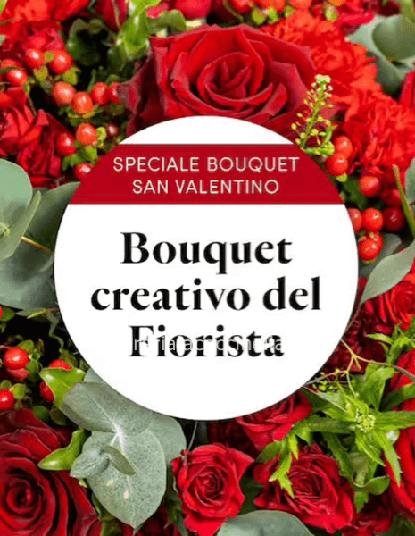 Omaggio Floreale scelto dal fiorista ROSSO - Con Rose