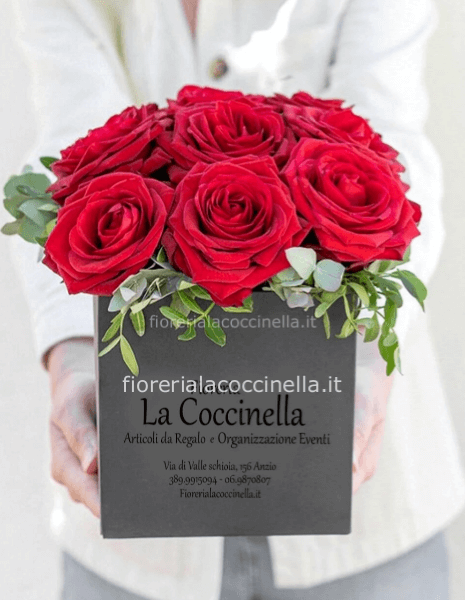 Flower Box Rose Rosse