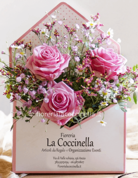 Flower Letter Rose Rosa + Fiori Misti