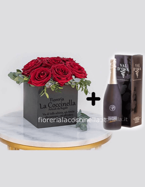 Flower Box Rose Rosse + Valdobbiadene