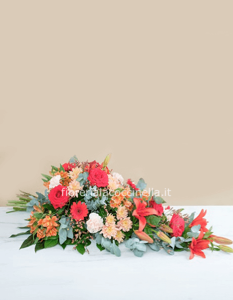 STANDARD PALMA FUNEBRE ROSSO/ARANCIO