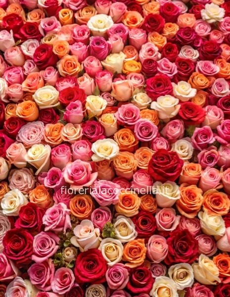 Bouquet Rose Colorate scelte dal Fiorista