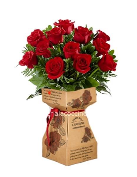 STANDARD ROSE ROSSE + PORTA BOUQUET