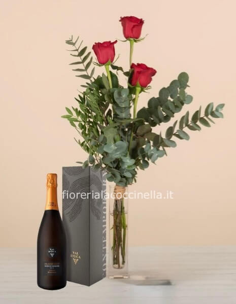 Rose Rosse 70cm & Valdobbiadene EXTRA DRY