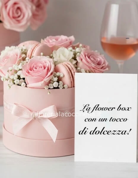 Flower Box & Macarons