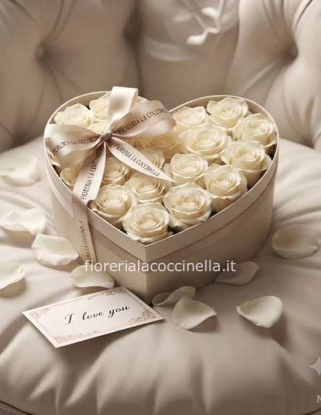 CuoreBox Rose Bianche